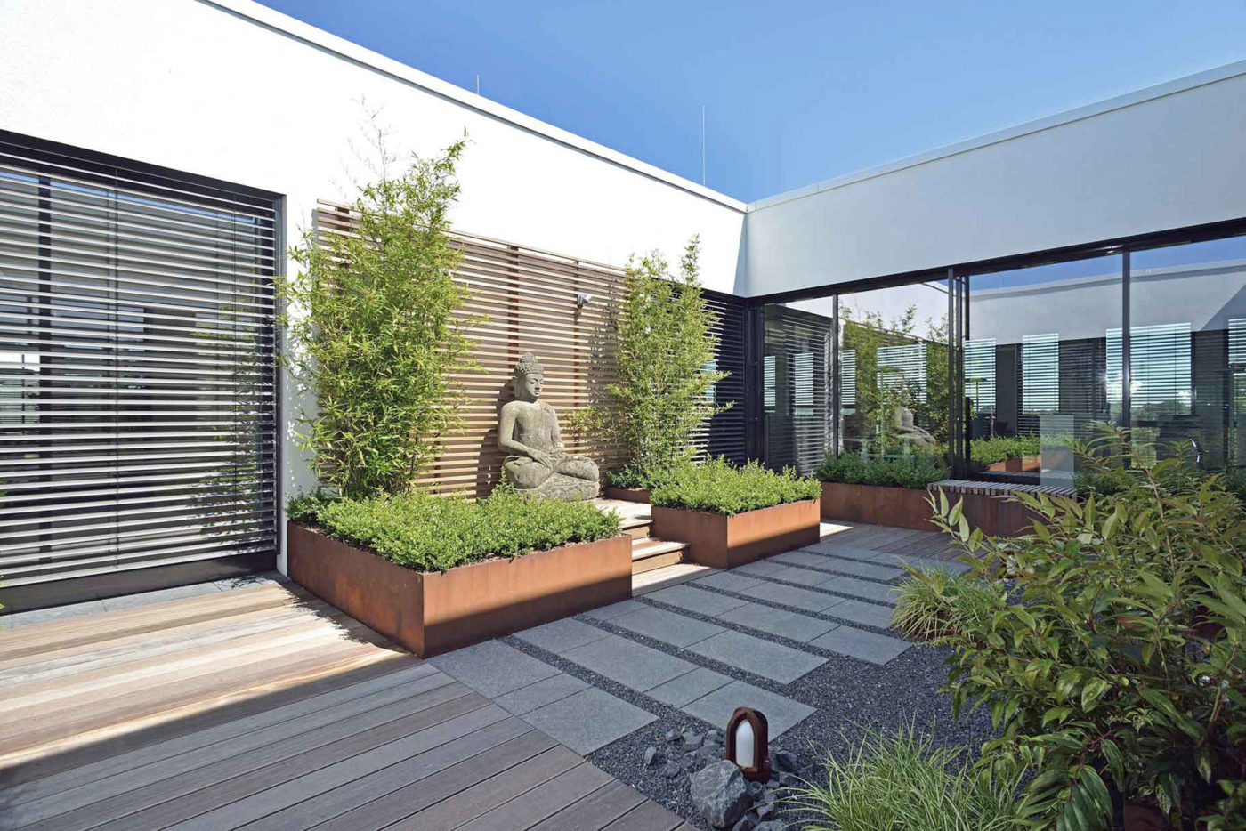 Timm Tiegelkamp Garten Und Freiraumgestaltung Moderne Garten Mit Asiatischen Elementen Ruhe Und Gelassenheit